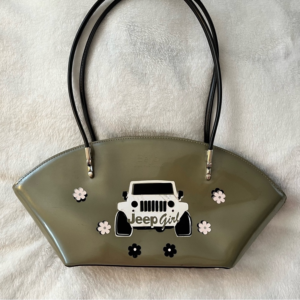 BEIJO Patent Leather Handbag Jeep Girl